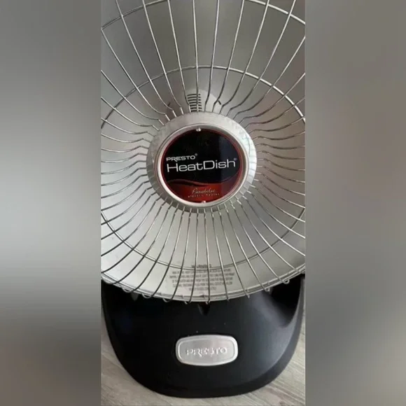 Presto Heat Dish Plus Parabolic Electric Heater, Black and Silver - Picture 2 of 8